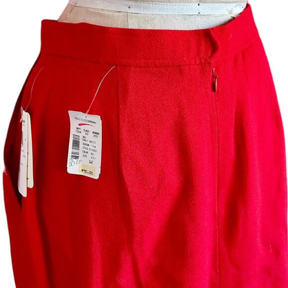 Vintage Evan-Picone Petites Skirt Womens Size 12 Red Wool Pencil NWT - Picture 5 of 8